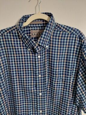 Daniel Cremieux Navy, Light Blue & White Plaid Button-Down Shirt